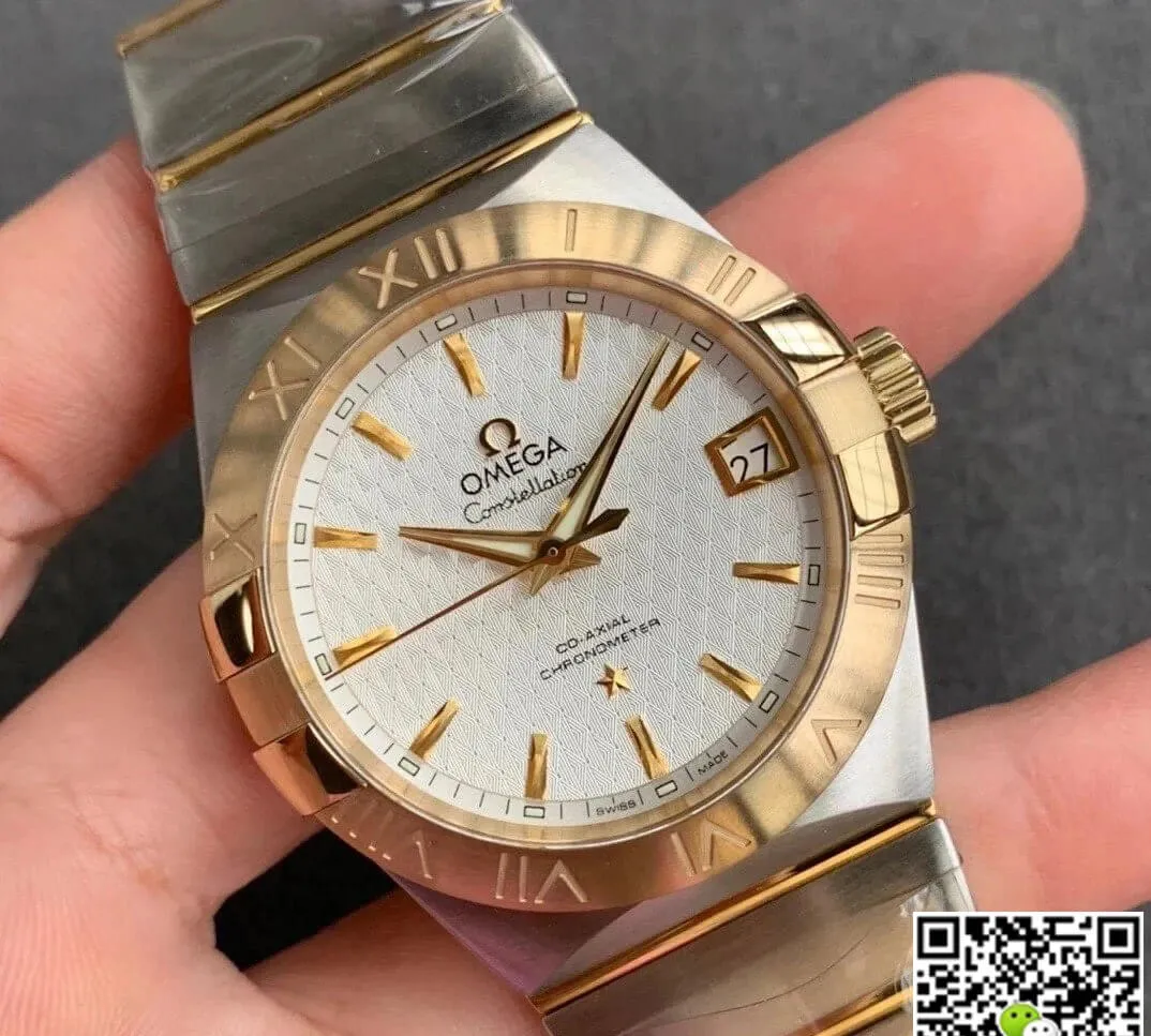 Omega Constellation 123.20.38.21.02.006 VS Factory 1:1 Best Edition Replica Watch Gold Bezel